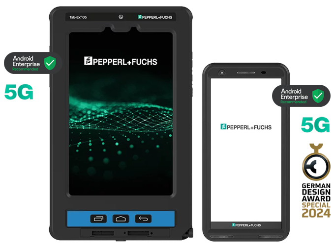 Pepperl+Fuchs 5G, Android Enterprise Recommended intrinsically safe tablet and smartphone